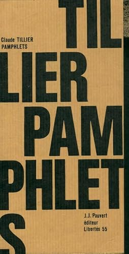 Seller image for Pamphlets - C. Tillier for sale by Book Hmisphres