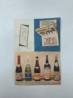 Spumanti, vini classici, aperitivi Damilano, Barolo (foglietto pubblicitario)