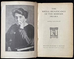 Seller image for THE SOCIAL SIGNIFICANCE OF THE MODERN DRAMA [SIGNED BY AUTHOR] for sale by Dan Wyman Books, LLC