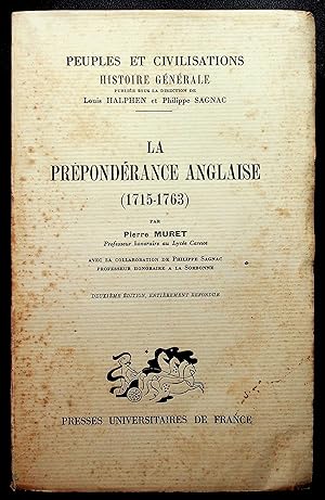 Imagen del vendedor de La prpondrance anglaise (1715-1763) a la venta por LibrairieLaLettre2