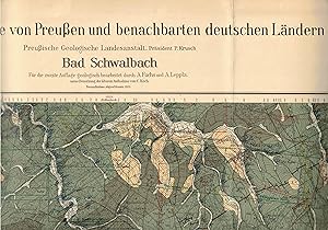 Imagen del vendedor de Bad Schwalbach Blatt 3368 (spter 5814) Landkarte Mastab 1 : 25.000. Ausgabe 1930 (Geologische Karte von Preuen und benachbarten deutschen Lndern) a la venta por Paderbuch e.Kfm. Inh. Ralf R. Eichmann