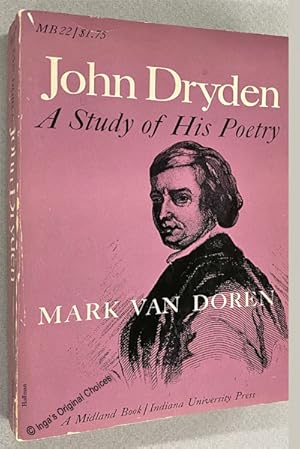 Seller image for John Dryden: A Study of His Poetry for sale by Inga's Original Choices