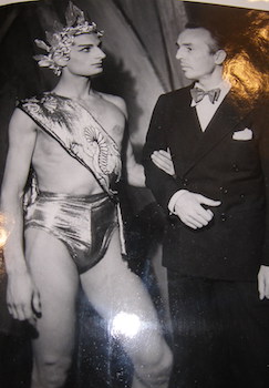 B&W Photo of Michel Renault & George Balanchine, for the Stravinsky ballet "Apollon Musagete."