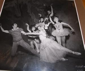 B&W Photo of Serge Peretti, Yvette Chauvire, Madeleine Lafou, Michel Renault. From the Ballet "L'...