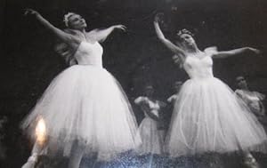 B&W Photo of the ballet "Giselle", 2e acte. Featuring Lycette Darsonval & Yvette Chauvire.