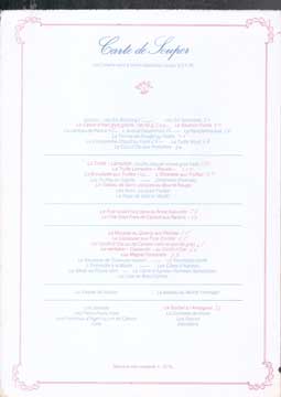 Roger Lamazere menu