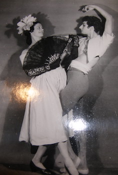B&W Photo of Michel Renault & Jane Gerodez in ballet "Bolero."