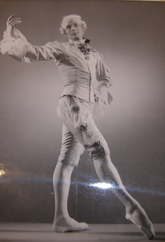 B&W Photo of Serge Peretti, in ballet "Elvire."