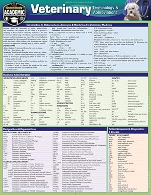 Image du vendeur pour Veterinary Terminology & Abbreviations : A Quickstudy Laminated Reference Guide mis en vente par GreatBookPrices