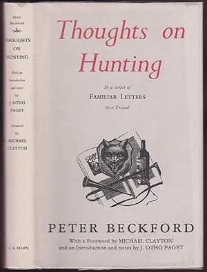 Bild des Verkufers fr Thoughts on Hunting In a Series of Familiar Letters to a Friend zum Verkauf von HORSE BOOKS PLUS LLC