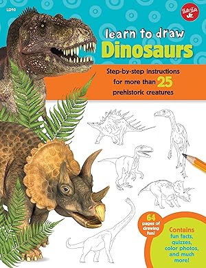 Bild des Verkufers fr Learn to Draw Dinosaurs: Step-By-Step Instructions for More Than 25 Prehistoric Creatures-64 Pages of Drawing Fun! Contains Fun Facts, Quizzes, zum Verkauf von moluna