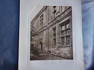 Planche 1910 SENS ANCIEN ARCHEVECHE DETAIL DE LA FACADE SUR LA COUR HOTELS ET MAISONS XV ET XVIèm...