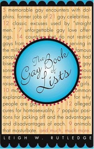 Bild des Verkufers fr GAY BOOK OF LISTS 3ED, THE zum Verkauf von WeBuyBooks