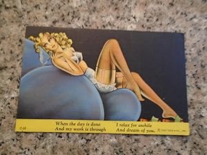 Vintage Modern Girl Comics Post Card