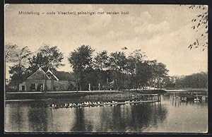 Seller image for Ansichtskarte Middelburg, Oude Visscherij seissingel met eenden kooi for sale by Bartko-Reher