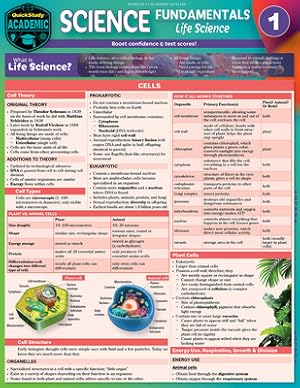 Image du vendeur pour Science Fundamentals 1 - Life Science - Cells, Plants & Animals: Quickstudy Laminated Reference & Study Guide (Poster) mis en vente par BargainBookStores