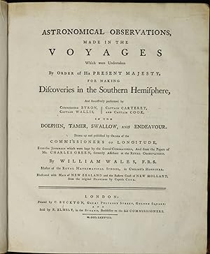Astronomical Observations, made in the Voyages which were undertaken [.], for making discoveries ...