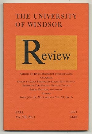 Seller image for A Psychology of the Joycean Artist and Aesthetic [in] The University of Windsor Review - Vol. VII, No. 1, Fall 1971 for sale by Between the Covers-Rare Books, Inc. ABAA