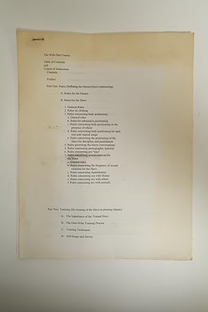 The Wife Slut Course - Vintage Paper Manuscript Manual