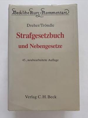 Bild des Verkufers fr Strafgesetzbuch. Und Nebengesetze - Eduard Dreher zum Verkauf von Books.Unlimited