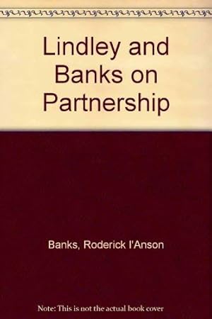 Seller image for Lindley & Banks on Partnership for sale by WeBuyBooks