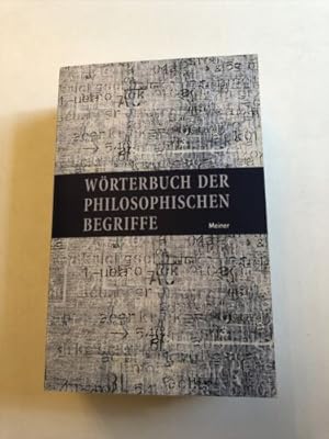 Bild des Verkufers fr Wrterbuch der philosophischen Begriffe zum Verkauf von Books.Unlimited