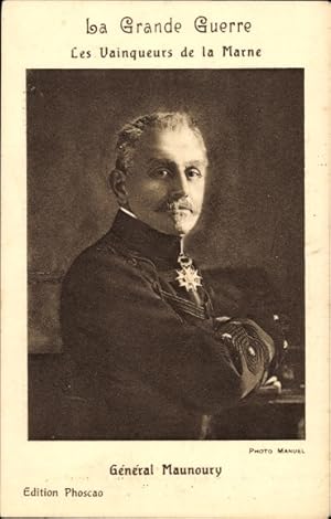 Bild des Verkufers fr Ansichtskarte / Postkarte General Michel Joseph Maunoury, Der Groe Krieg, Die Sieger an der Marne zum Verkauf von akpool GmbH