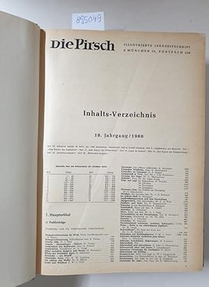Imagen del vendedor de Die Pirsch. Illustrierte Jagdzeitschrift. 18. Jahrgang / 1966 a la venta por Versand-Antiquariat Konrad von Agris e.K.