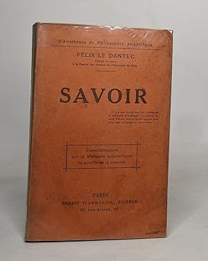 Imagen del vendedor de Savoir a la venta por crealivres
