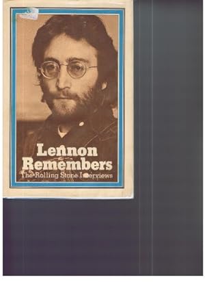 Image du vendeur pour Lennon Remembers: The "Rolling Stones" Interviews with John Lennon and Yoko Ono mis en vente par WeBuyBooks