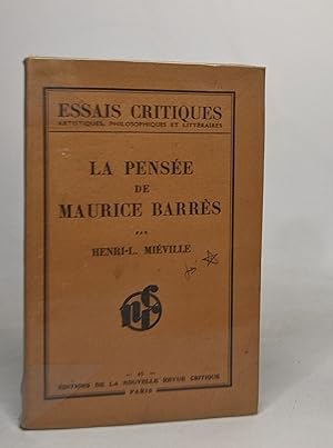 Image du vendeur pour La pense de maurice barrs mis en vente par crealivres