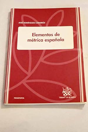 Bild des Verkufers fr Elementos de mtrica espaola zum Verkauf von Alcan Libros