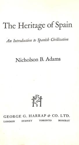 Bild des Verkufers fr The Heritage of Spain: An Introduction to Spanish Civilization zum Verkauf von WeBuyBooks