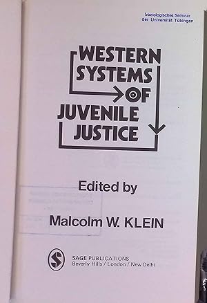 Imagen del vendedor de Western Systems of Juvenile Justice. a la venta por books4less (Versandantiquariat Petra Gros GmbH & Co. KG)