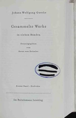 Seller image for Gesammelte Werke in sieben Bnden: BAND 1: Gedichte. for sale by books4less (Versandantiquariat Petra Gros GmbH & Co. KG)