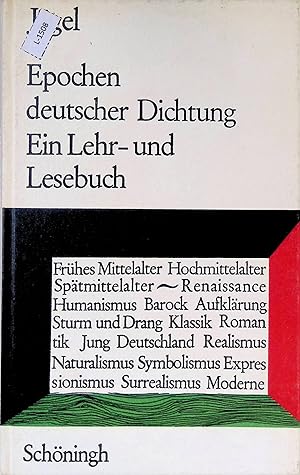 Bild des Verkufers fr Epochen deutscher Dichtung : Ein exemplarisches Lehr- und Lesebuch. zum Verkauf von books4less (Versandantiquariat Petra Gros GmbH & Co. KG)