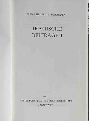 Seller image for Iranische Beitrge I. for sale by books4less (Versandantiquariat Petra Gros GmbH & Co. KG)