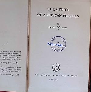 Seller image for The Genius of American Politics. for sale by books4less (Versandantiquariat Petra Gros GmbH & Co. KG)