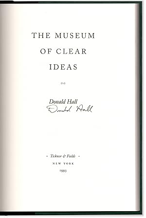 The Museum of Clear Ideas: New Poems.