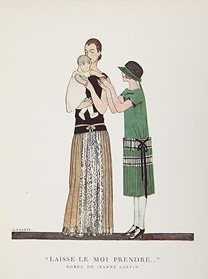 Seller image for Laisse-le moi prendre." Robes, de Jeanne Lanvin (pl.73, La Gazette du Bon ton, 1922 n10) for sale by Librairie Le Feu Follet