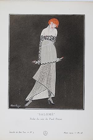 "Salomé. Robe du soir de Paul Poiret (pl.28, La Gazette du Bon ton, 1914 n°3)