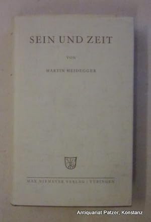 Sein und Zeit. 9. Auflage. Tübingen, Niemeyer, 1960. XI, 437 S. Orig.-Leinenband mit Schutzumschl...