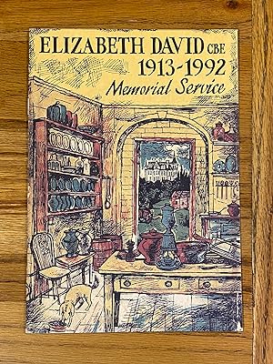 Seller image for Memorial Service for Elizabeth David CBE. 1913-1992. for sale by James M Pickard, ABA, ILAB, PBFA.