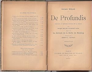 Seller image for De Profundis suivi de La ballade de la Gole de Reading, et prcd de Lettres crites de prison, for sale by L'Odeur du Book