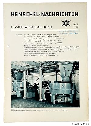Bild des Verkufers fr Henschel-Nachrichten, Heft No. 3 / April 1958 (Werkzeitschrift) zum Verkauf von exlibris24 Versandantiquariat