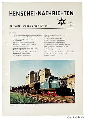 Bild des Verkufers fr Henschel-Nachrichten, Heft No. 1/2 / Mrz 1958 (Werkzeitschrift) zum Verkauf von exlibris24 Versandantiquariat