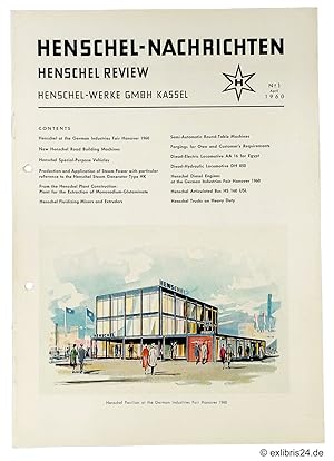 Bild des Verkufers fr Henschel-Nachrichten / Henschel Review, Heft No. 1 / April 1960 (Werkzeitschrift) zum Verkauf von exlibris24 Versandantiquariat