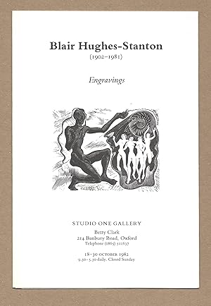 Immagine del venditore per Blair Hughes-Stanton - Engravings [Exhibition Catalogue] venduto da The Bookshop at Beech Cottage