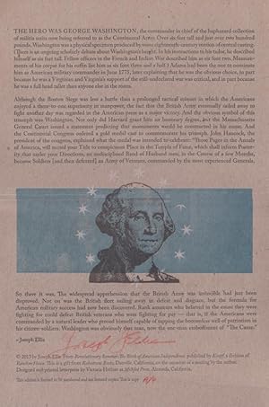 The Hero Was George Washington. [Broadside]