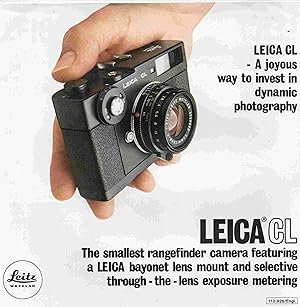 Leica CL - A joyous way to invest in dynamic photography. 112-92b/Engl